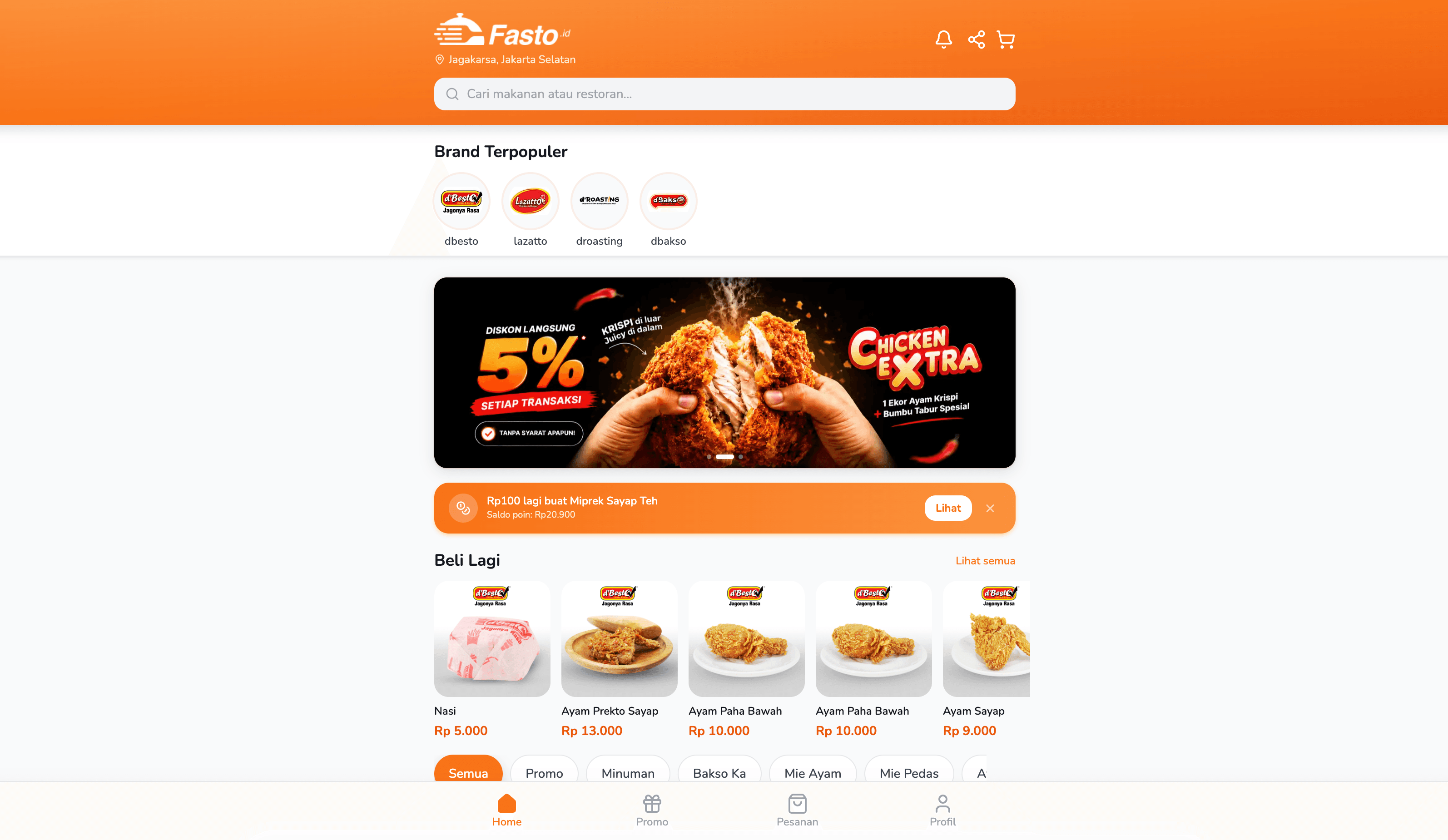 FASTO - Platform loyality & food ordering